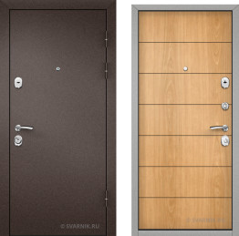 Дверь входная усиленная в коттедж порошковая — винорит