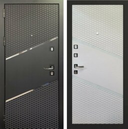 Дверь входная одностворчатая с отделкой МДФ недорого в каркасный дом ДВ-339