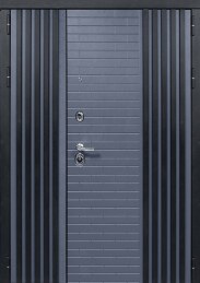 Стальная двухстворчатая дверь премиум класса для кирпичного дома ДВ-405
