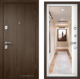 Дверь входная белая 2мм сталь д2м-075