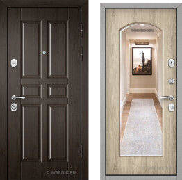 Дверь входная с зеркалом в офис массив — массив